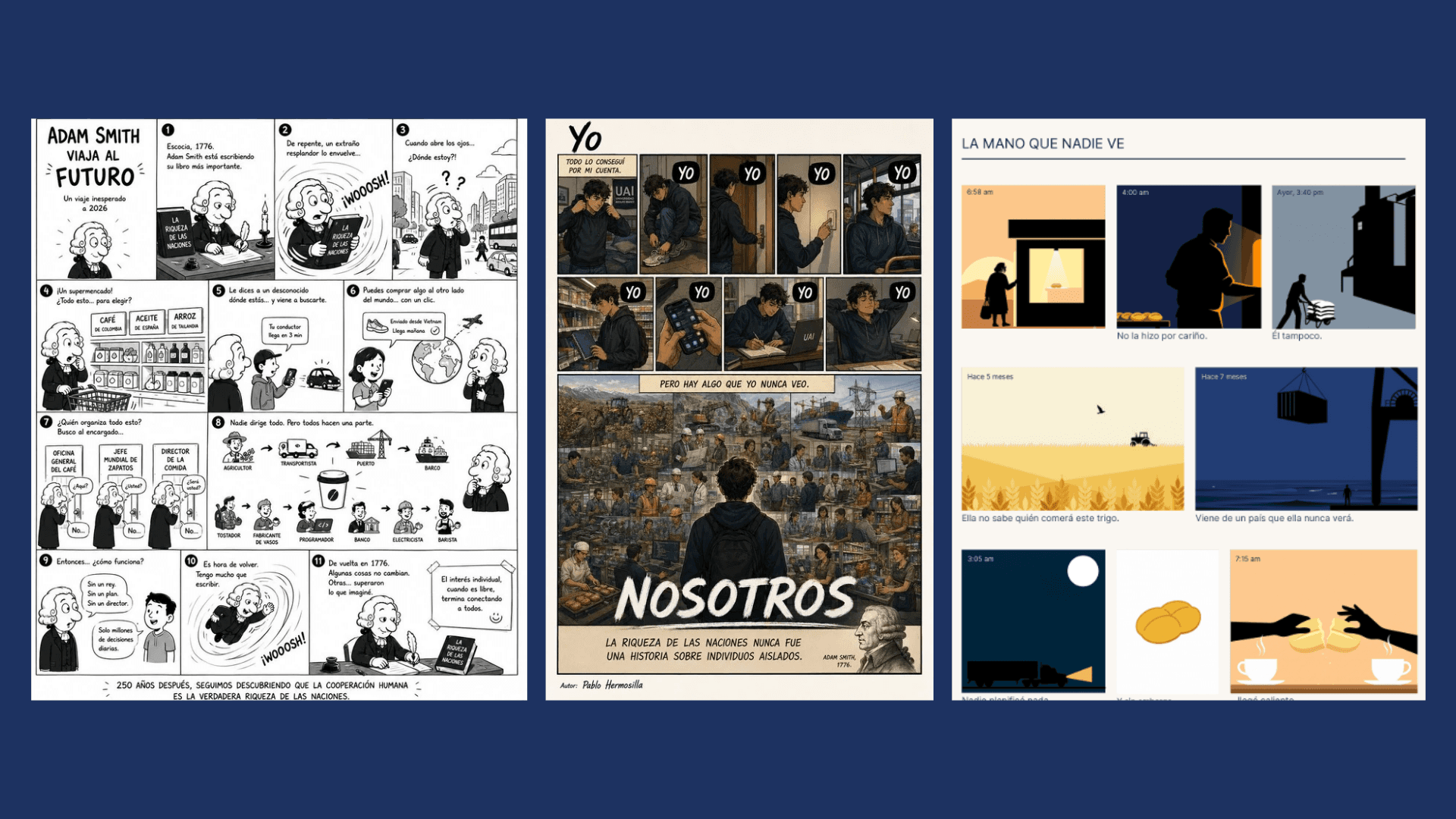 Concurso UAI premió a estudiantes que reinterpretaron las ideas de Adam Smith a través del cómic Concurso UAI premió a estudiantes que reinterpretaron las ideas de Adam Smith a través del cómic
